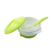 Plastic baby feeding snack bowl suction baby bowl spoon set